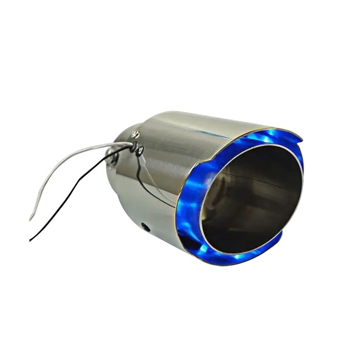 

Насадка на глушитель, посадочный 63 мм, 12V, синяя подсветка, провод 15 см