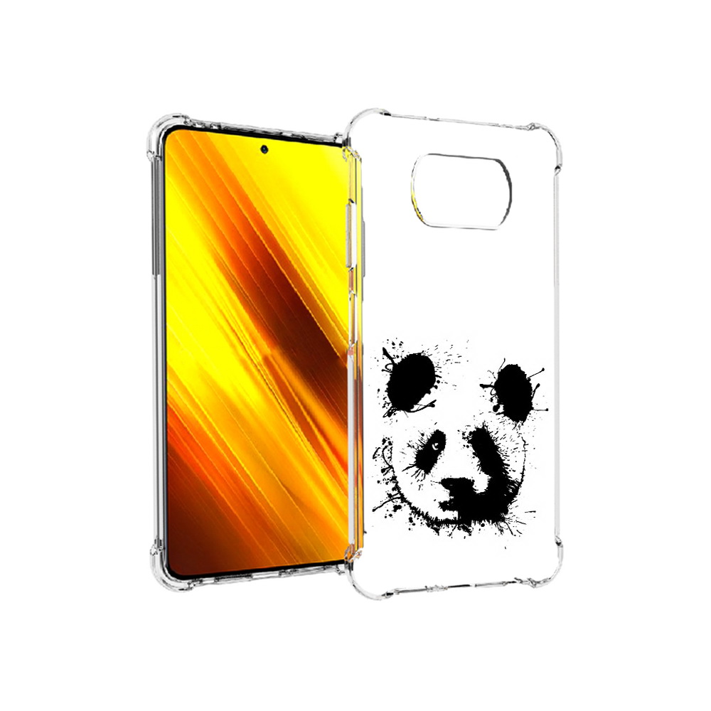 

Чехол MyPads Tocco для Xiaomi Poco X3 клякса-панда (PT154881.262.389), Прозрачный, Tocco