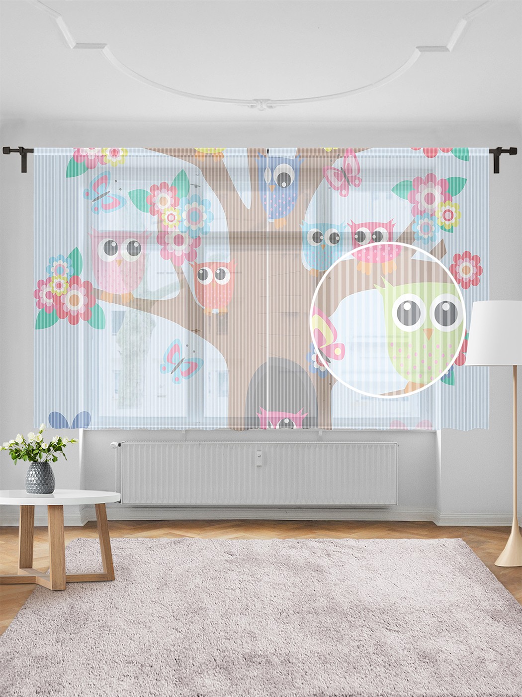 фото Тюль joyarty "совиное жилище", 155х180 см