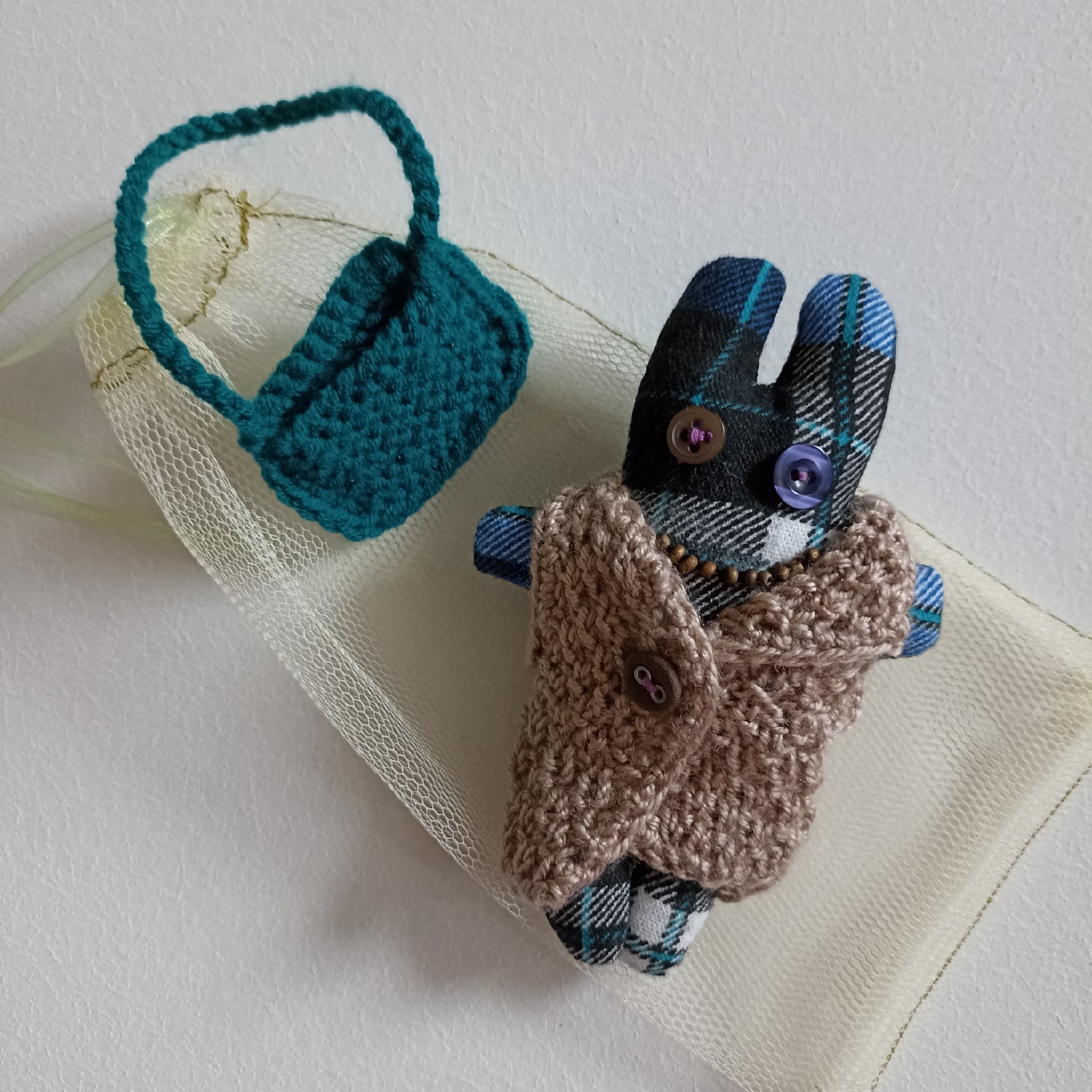 

Игрушка, Зайчик Вася, Мишарева Маргарита, 14х9 см