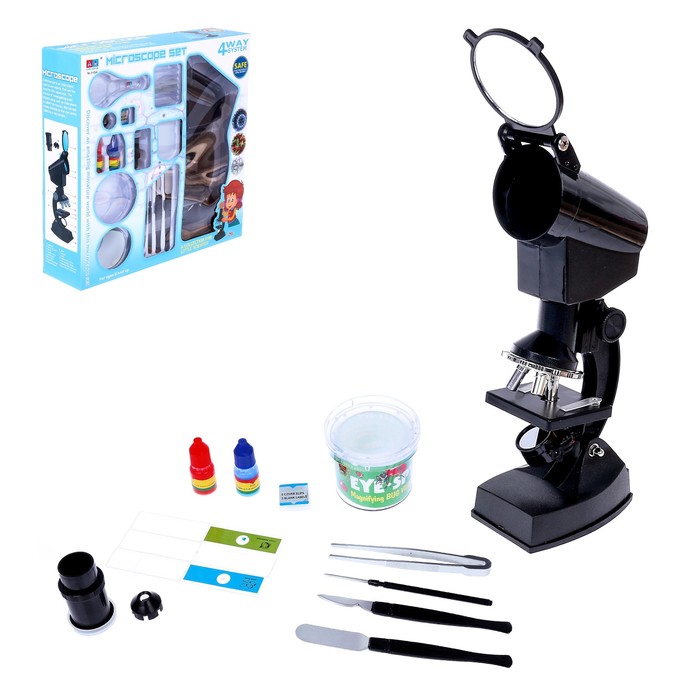 Микроскоп детский КНР для изучения микромира, 12х7х26 см (3105)