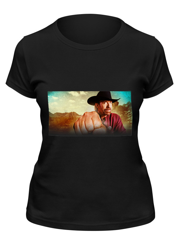 

Футболка женская Printio Chuck norris черная 2XL, Черный, Chuck norris