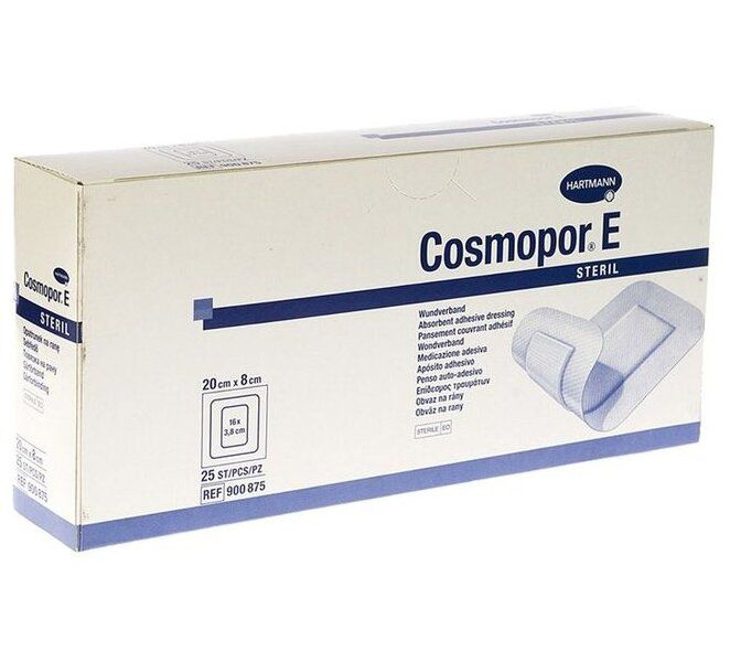 Повязка Cosmopor E на рану самоклеящаяся стерильная 8 х 20см