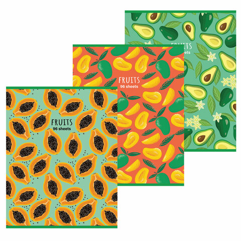 

Тетрадь А4, 96 л., Staff Basic клетка, офсет №2 эконом, Fruity, 404069, 5 шт