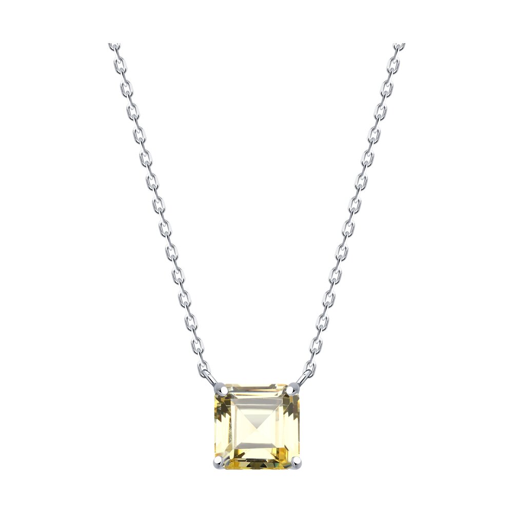 

Колье из серебра 38-43 см SOKOLOV 94070926-91, фианит, 94070926-91