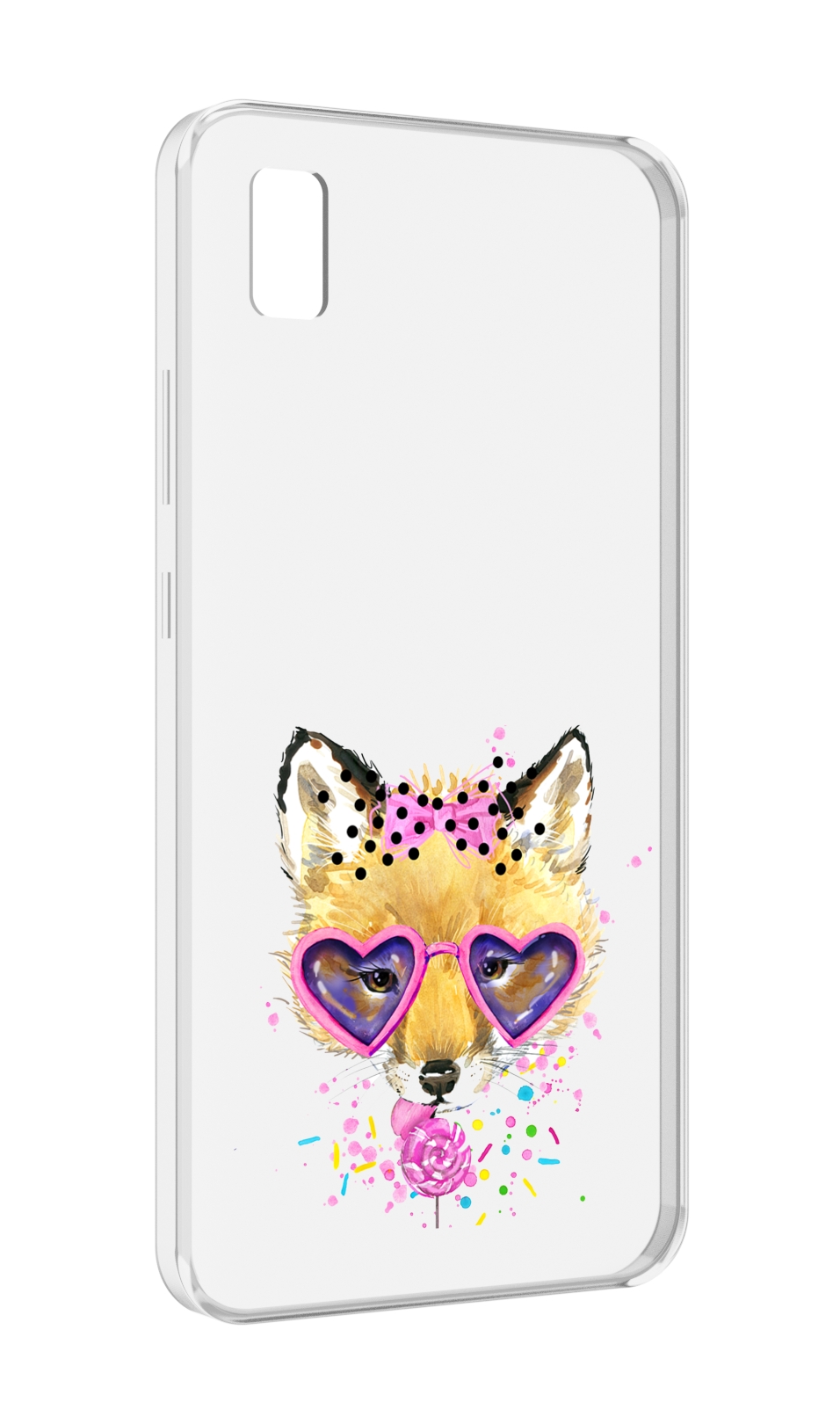 

Чехол MyPads лисенок с бантиком для ZTE BLADE L210, Прозрачный, Tocco