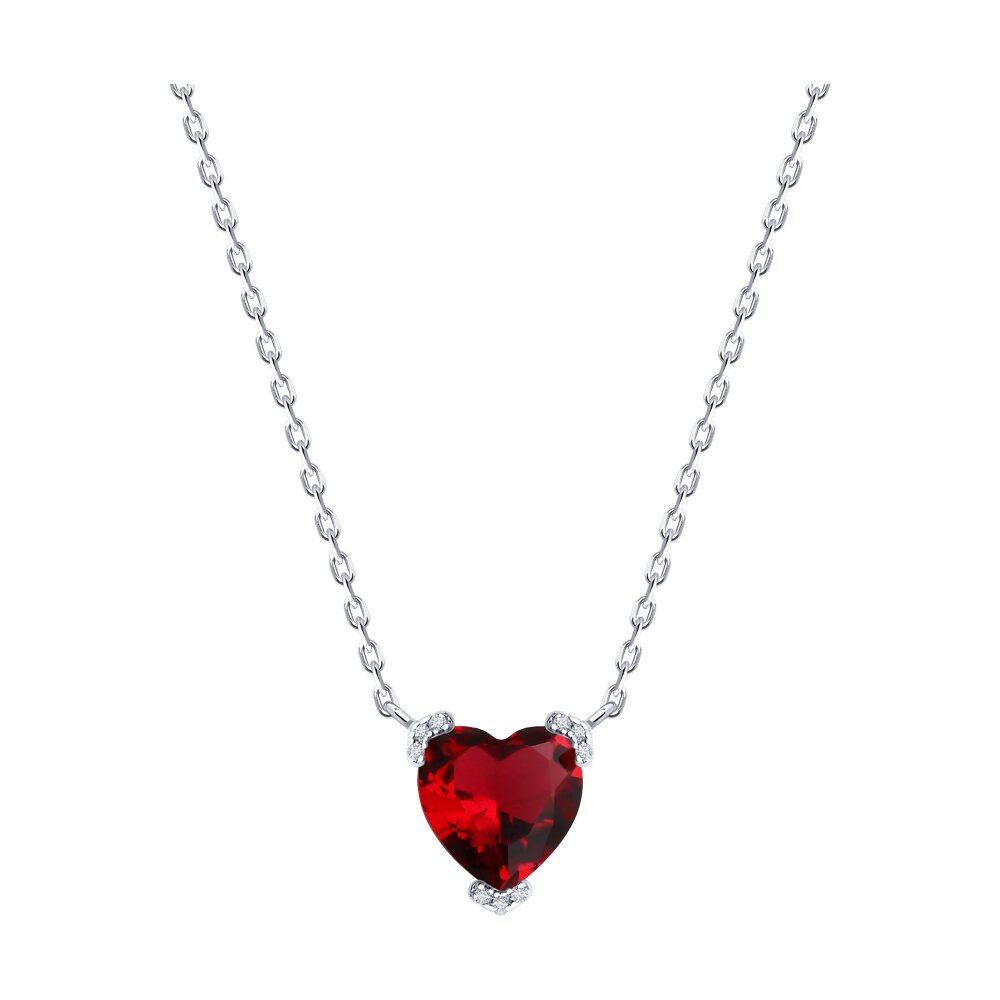 

Колье из серебра 40-45 см SOKOLOV 94070928-91, фианит, 94070928-91