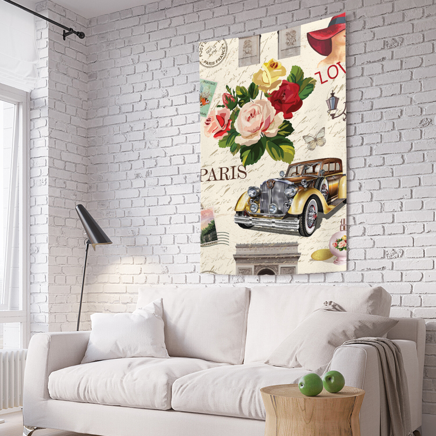

Вертикальное фотопанно на стену Love Paris из ткани 100х150 см, Love Paris