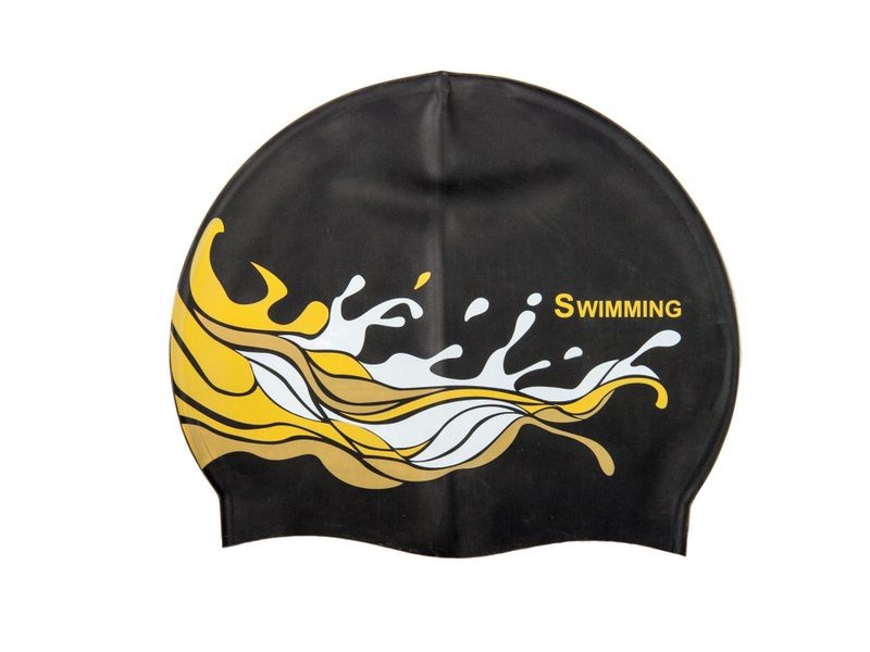 Шапочка для плавания Saeko Wave черная