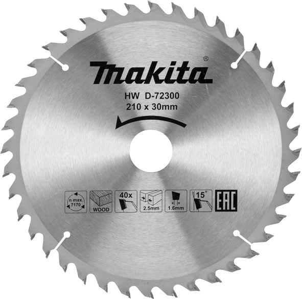 Пильный диск для дерева Makita D-72300