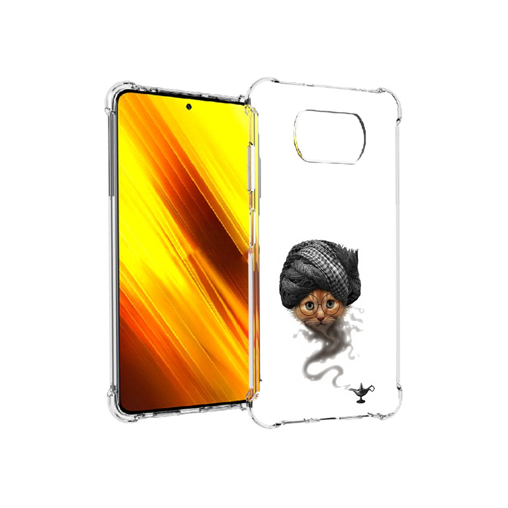

Чехол MyPads Tocco для Xiaomi Poco X3 кот джин (PT154881.262.398), Прозрачный, Tocco