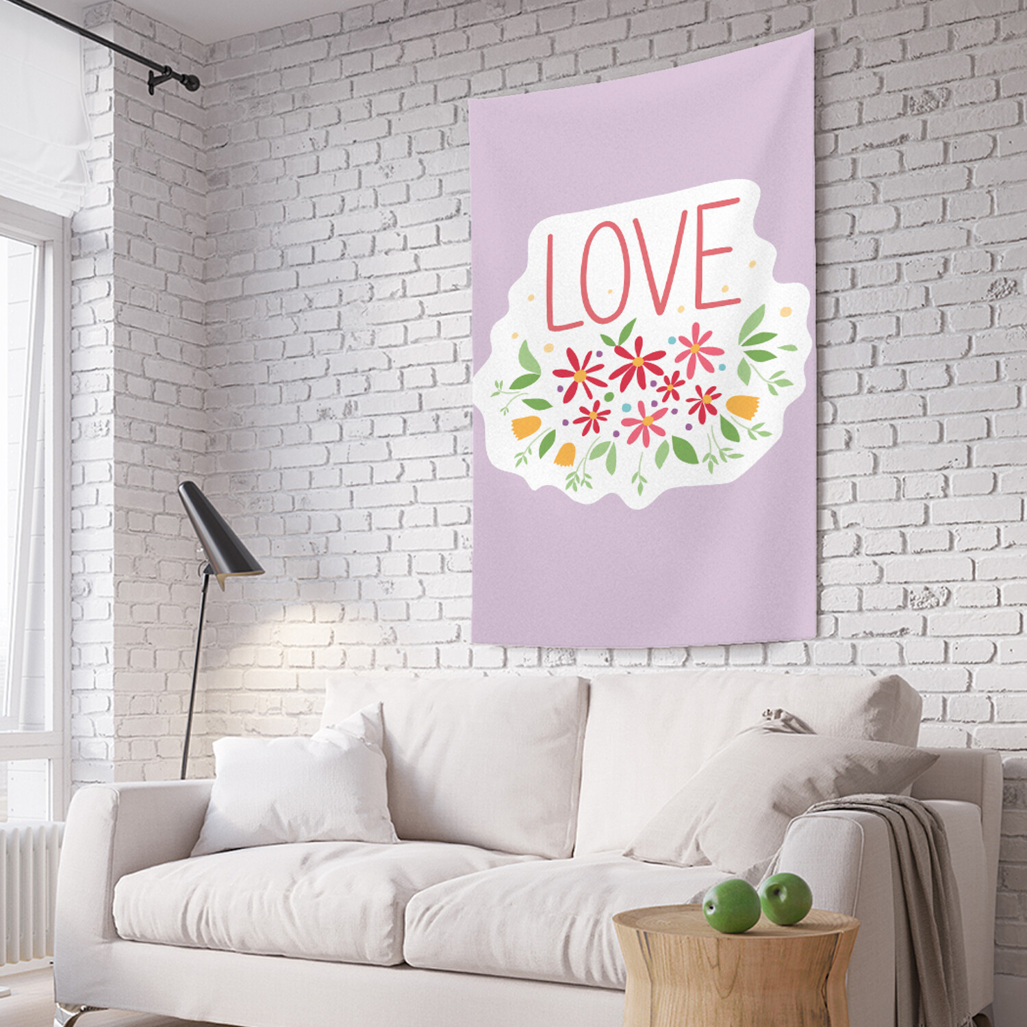 

Вертикальное фотопанно на стену LOVE из ткани 100х150 см, LOVE