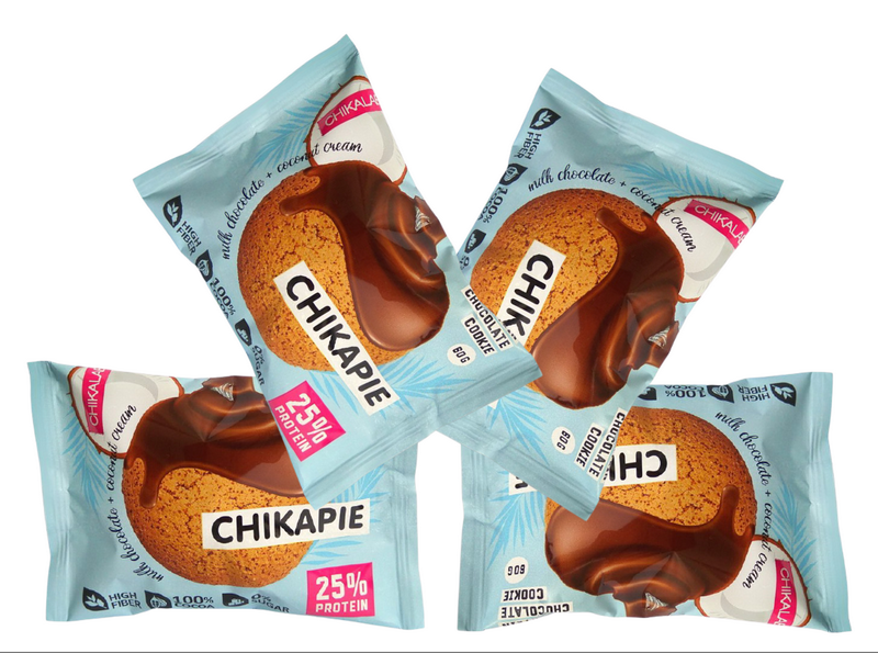 

Протеиновое печенье Bombbar CHIKALAB Chikapie с начинкой, 4шт по 60г (кокос)