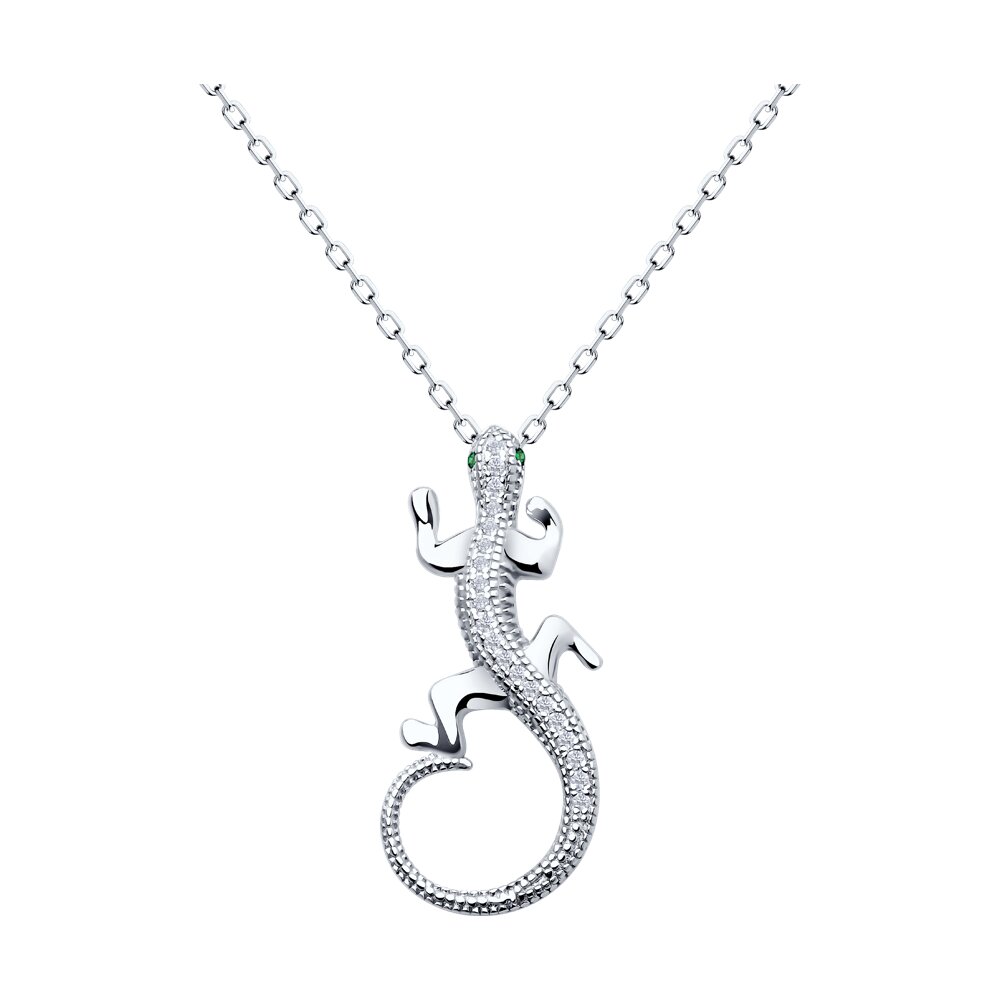 

Колье из серебра 40-45 см SOKOLOV 94070980-91, фианит, 94070980-91