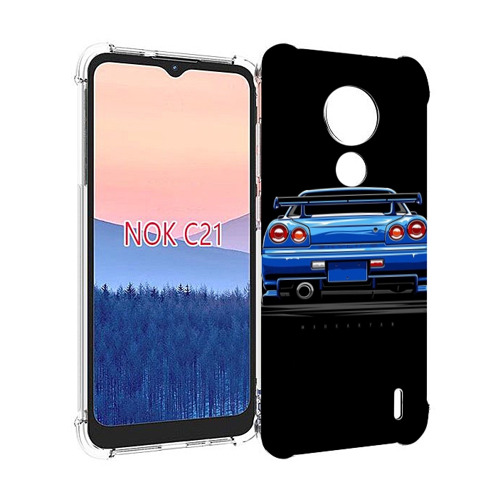 

Чехол MyPads Машина-синяя мужской для Nokia C21, Прозрачный, Tocco