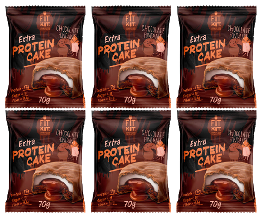 

Протеиновое печенье Fit Kit Protein Cake EXTRA Шоколадный фондан, 6 шт по 70 г