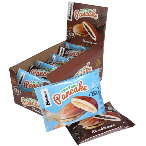 

Печенье Bombbar Protein Pancake, микс шоколадный и молочный крем, 10шт по 40г