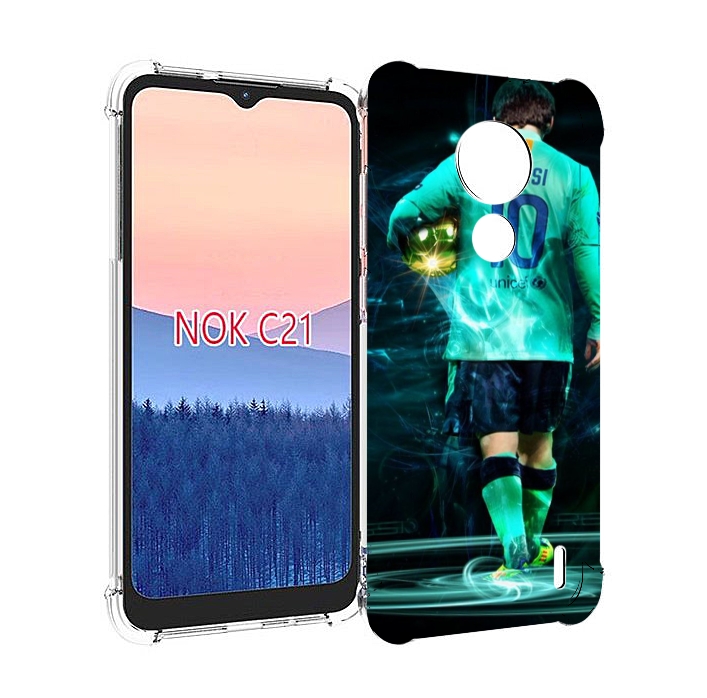 

Чехол MyPads Месси мужской для Nokia C21, Прозрачный, Tocco