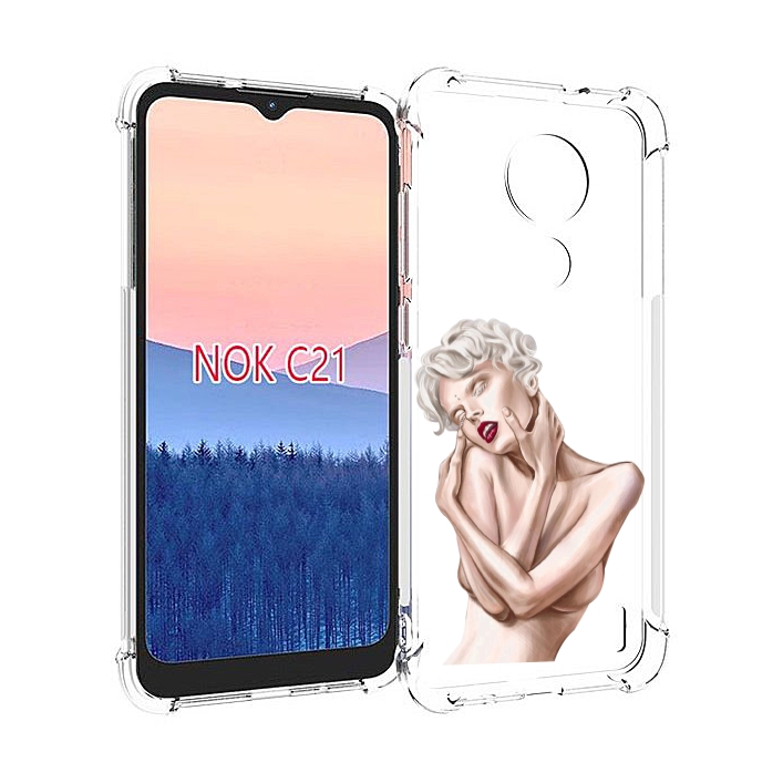 

Чехол MyPads Мигера женский для Nokia C21, Прозрачный, Tocco