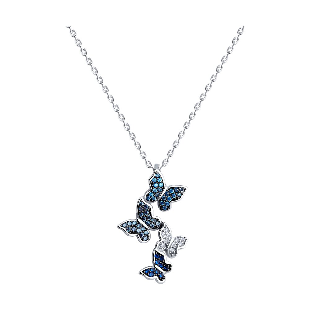 

Колье из серебра 40-45 см SOKOLOV 94070986-91, фианит, 94070986-91
