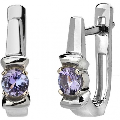 

Серьги из платины с танзанитом Эстет 01С3913165-1, 01С3913165-1