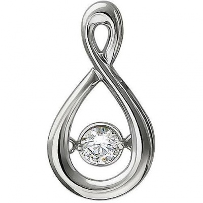

Бегунок из серебра Эстет 01П157962, фианит, 01П157962