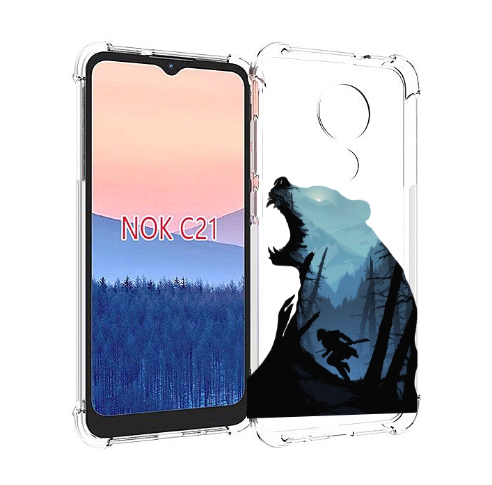 

Чехол MyPads Ночной-медведь для Nokia C21, Прозрачный, Tocco
