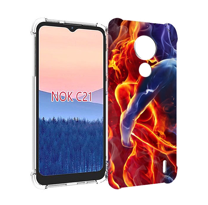 

Чехол MyPads Огонь-вода для Nokia C21, Прозрачный, Tocco