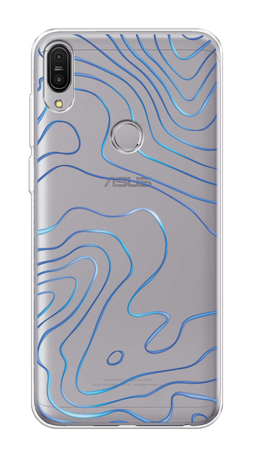 

Чехол на Asus ZenFone Max Pro ZB602KL "Blue lines", Прозрачный;синий, 43550-1