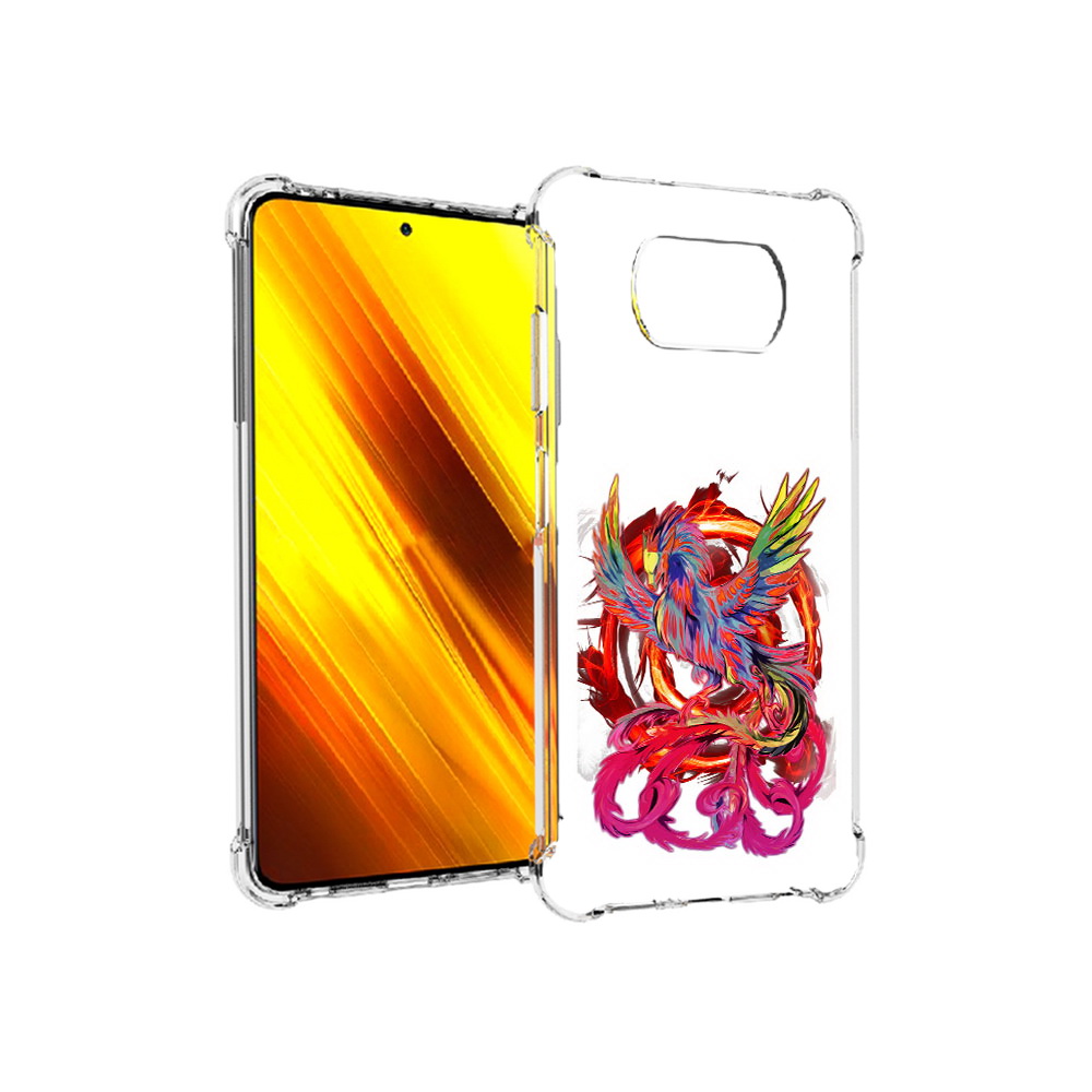 

Чехол MyPads Tocco для Xiaomi Poco X3 красочный феникс (PT154881.262.414), Прозрачный, Tocco
