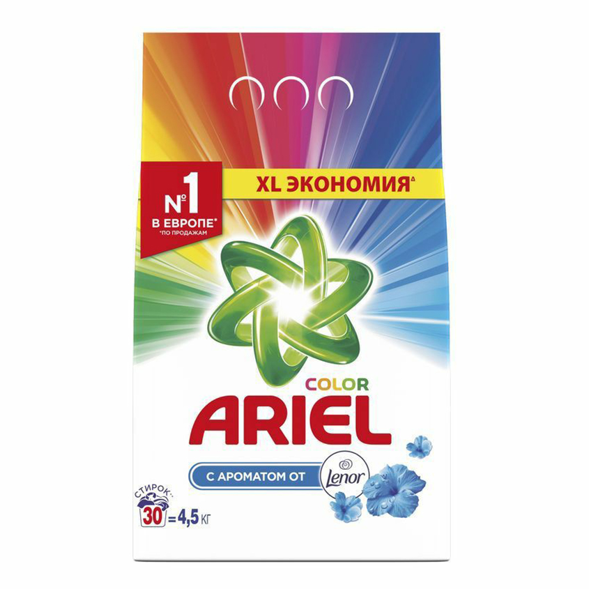 

Порошок для стирки Ariel color touch of lenor fresh 4.5 кг