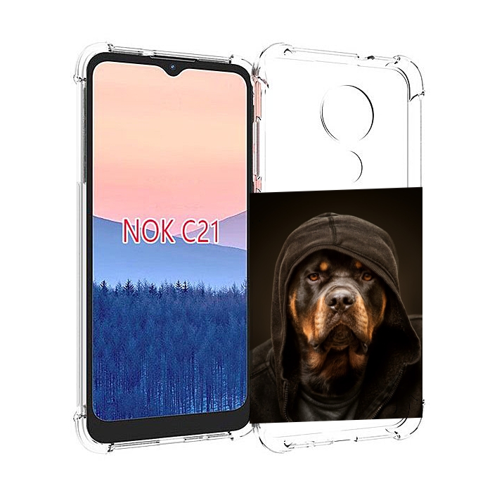 

Чехол MyPads Пес-барбос для Nokia C21, Прозрачный, Tocco