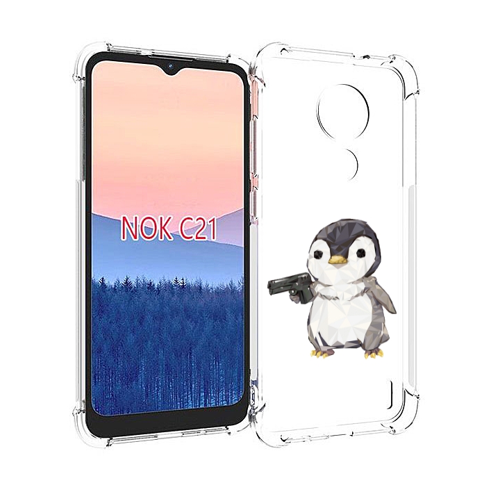 

Чехол MyPads Пингвин детский для Nokia C21, Прозрачный, Tocco