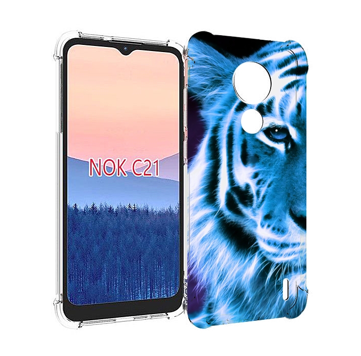 

Чехол MyPads Половина-тигра мужской для Nokia C21, Прозрачный, Tocco