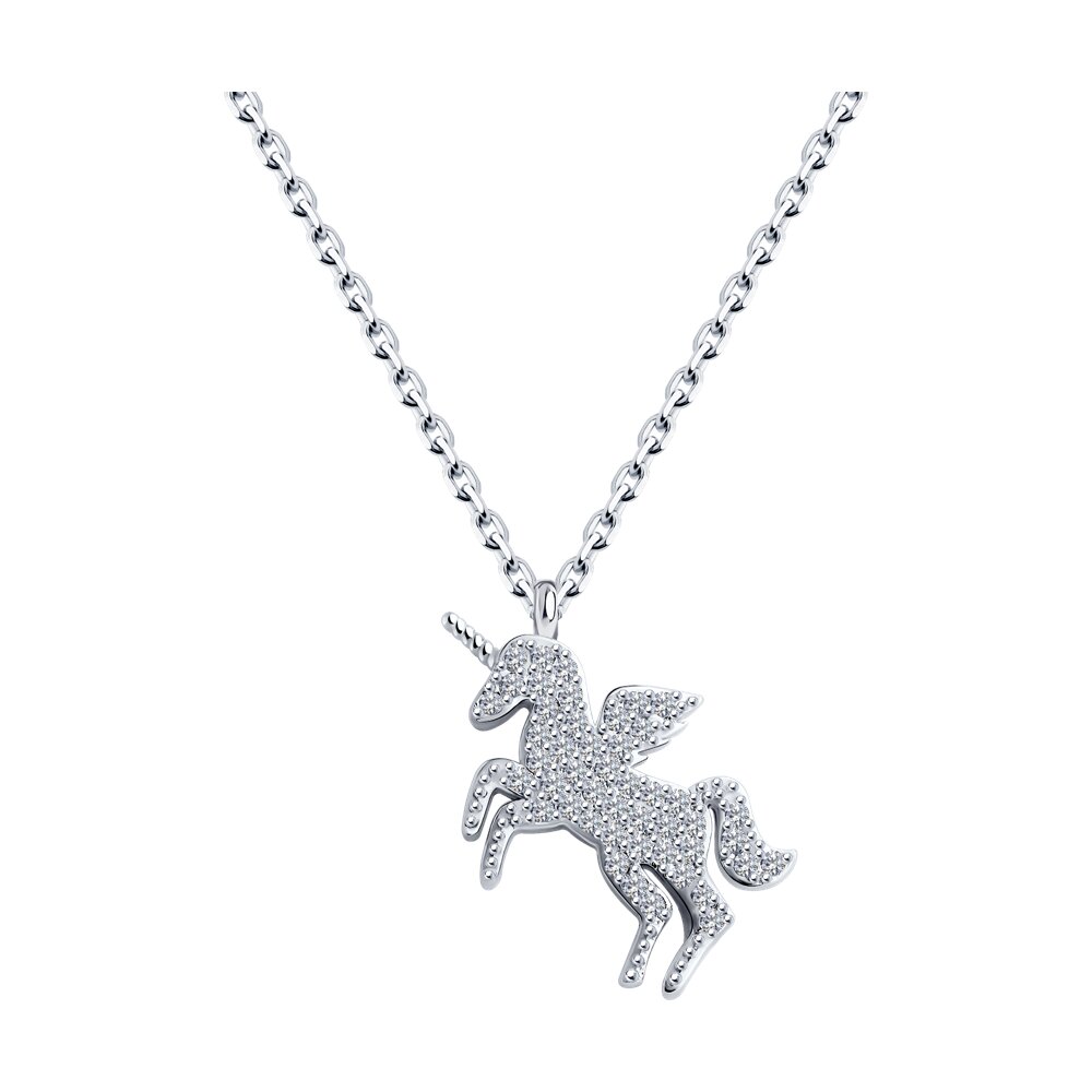 

Колье из серебра 40-45 см SOKOLOV 94070994-91, фианит, 94070994-91