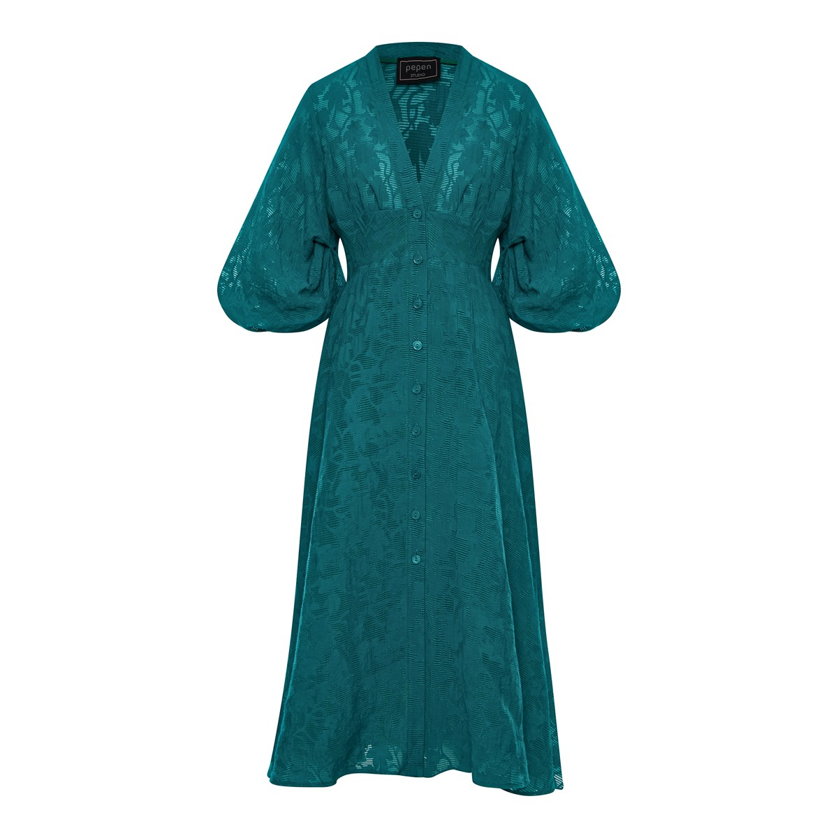 

Платье женское Pepen 54259 зеленое S, Зеленый, 54259