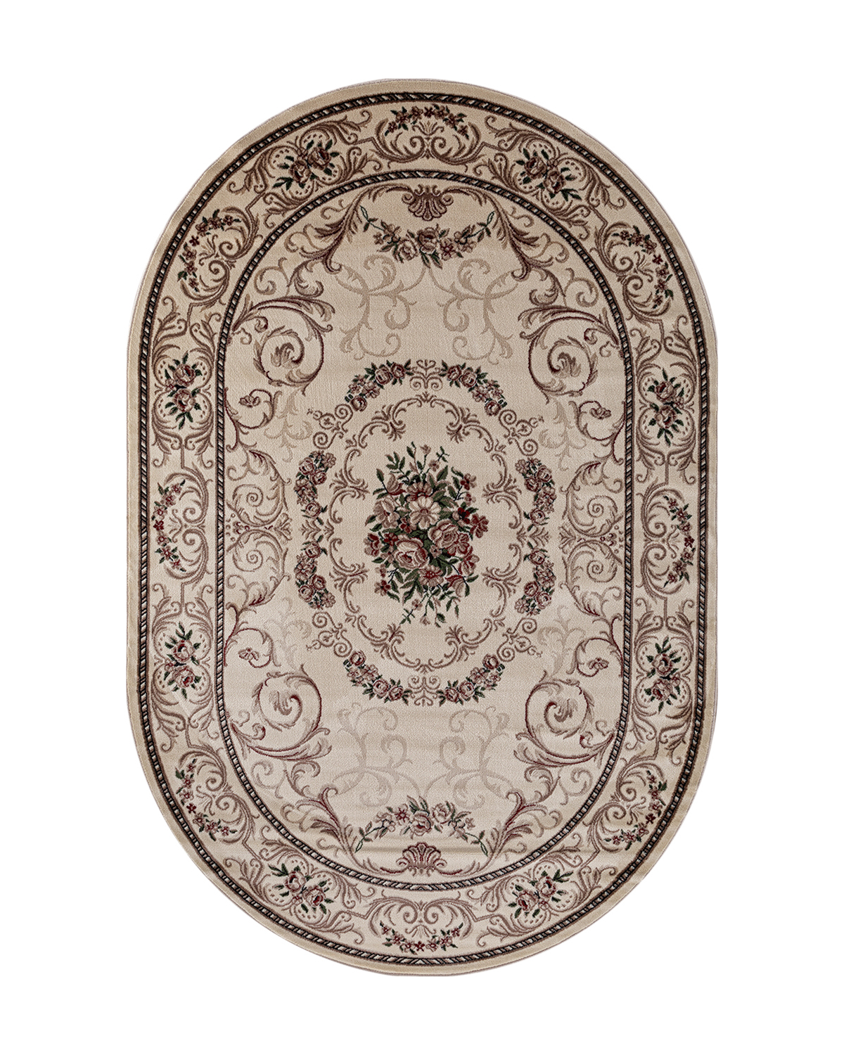 

Ковер Kitroom Plus Rome 250x350 овальный кремовый d066
