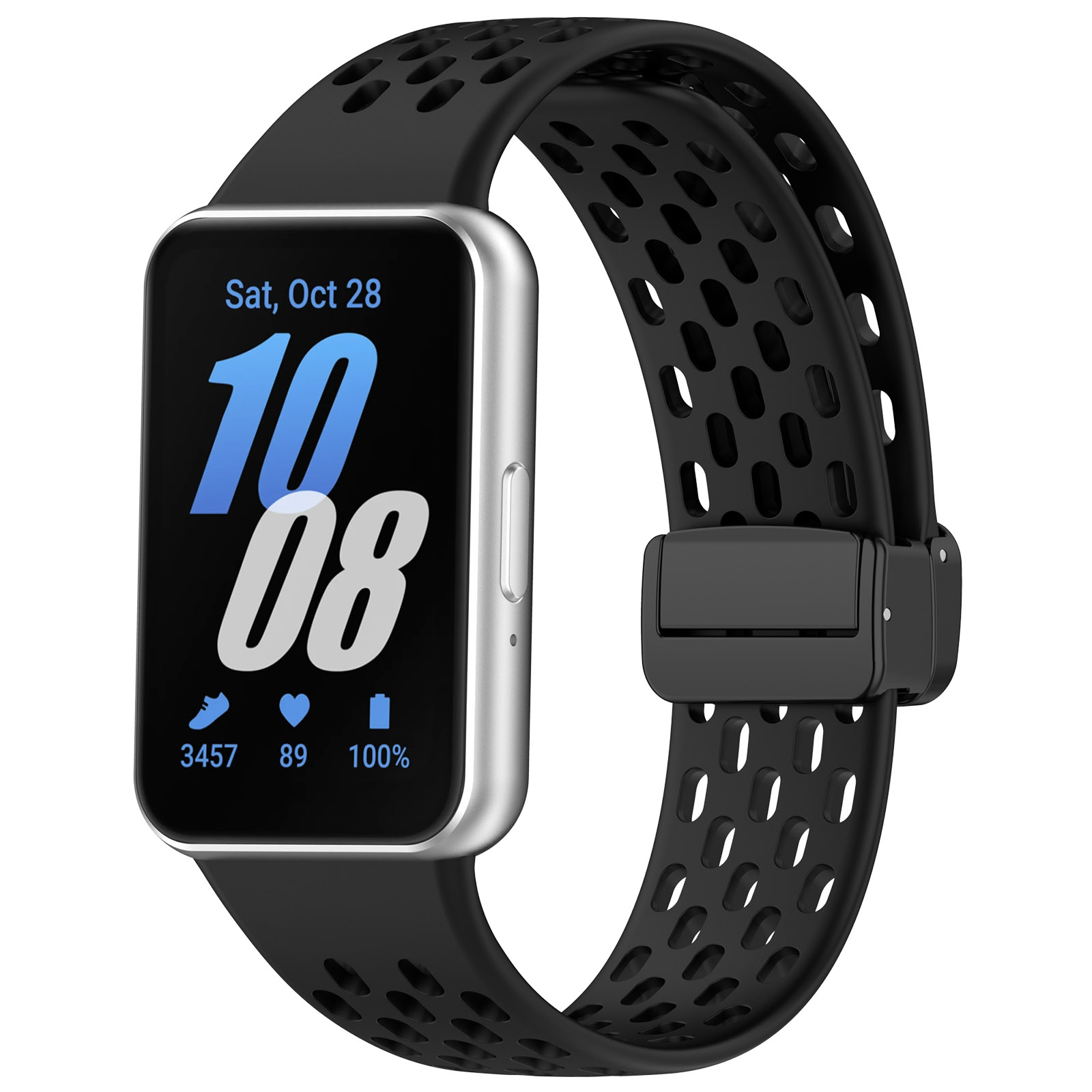

Силиконовый ремешок для Samsung Galaxy Fit 3, с магнитной застежкой, черный, Galaxy Fit 3
