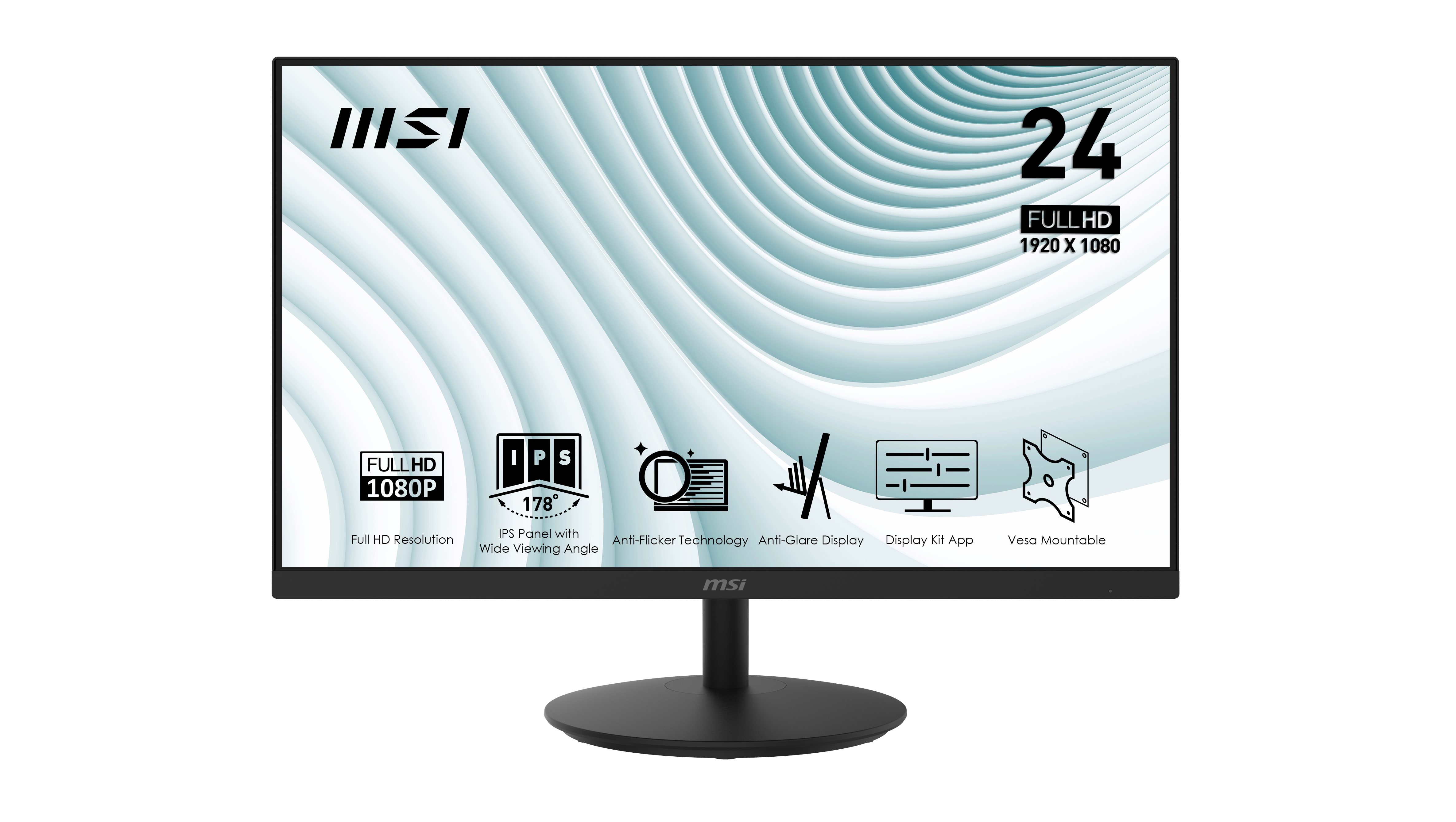 

23,8" Монитор MSI PRO MP242 черный 75Hz 1920x1080 IPS, PRO MP242