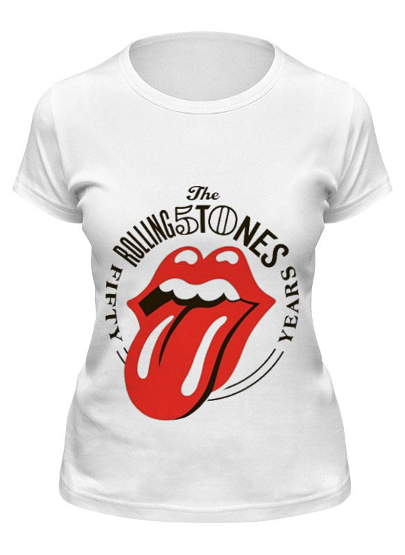 

Футболка женская Printio The rolling stones белая M, Белый, The rolling stones