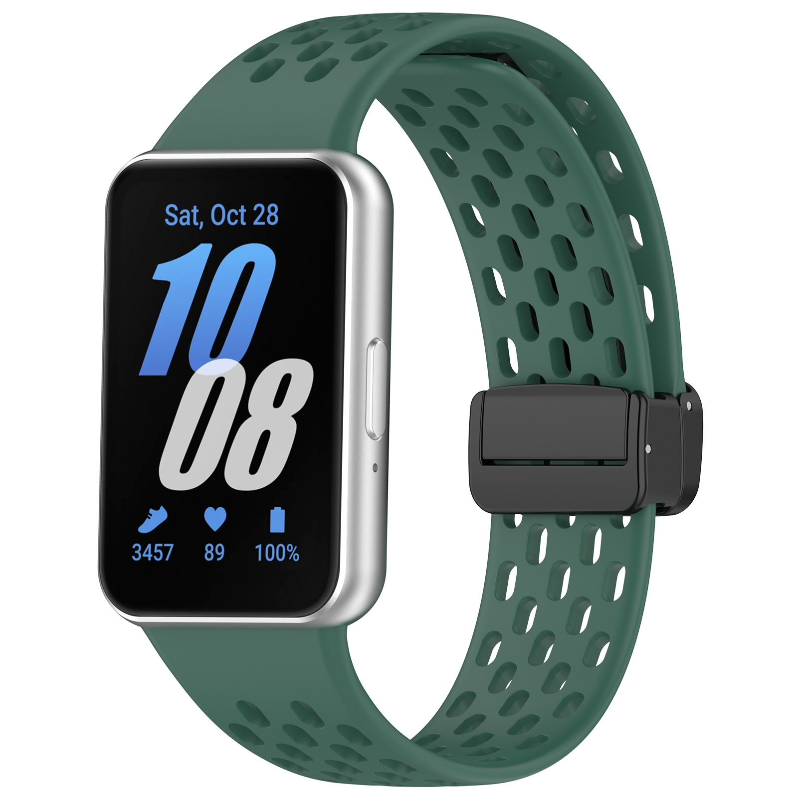 

Силиконовый ремешок для Samsung Galaxy Fit 3, с магнитной застежкой, темно-зеленый, Galaxy Fit 3