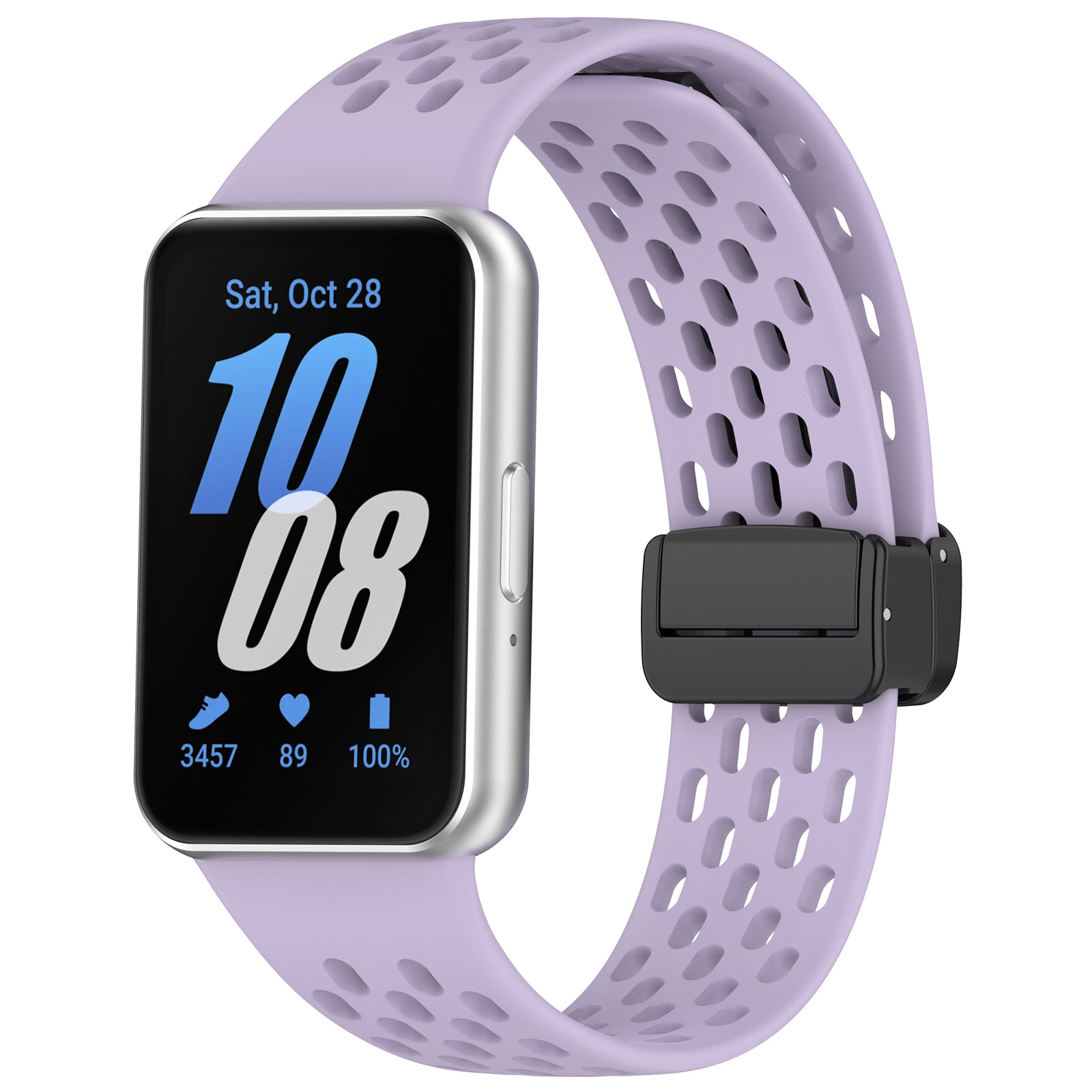 Силиконовый ремешок для Samsung Galaxy Fit 3, с магнитной застежкой, фиолетовый