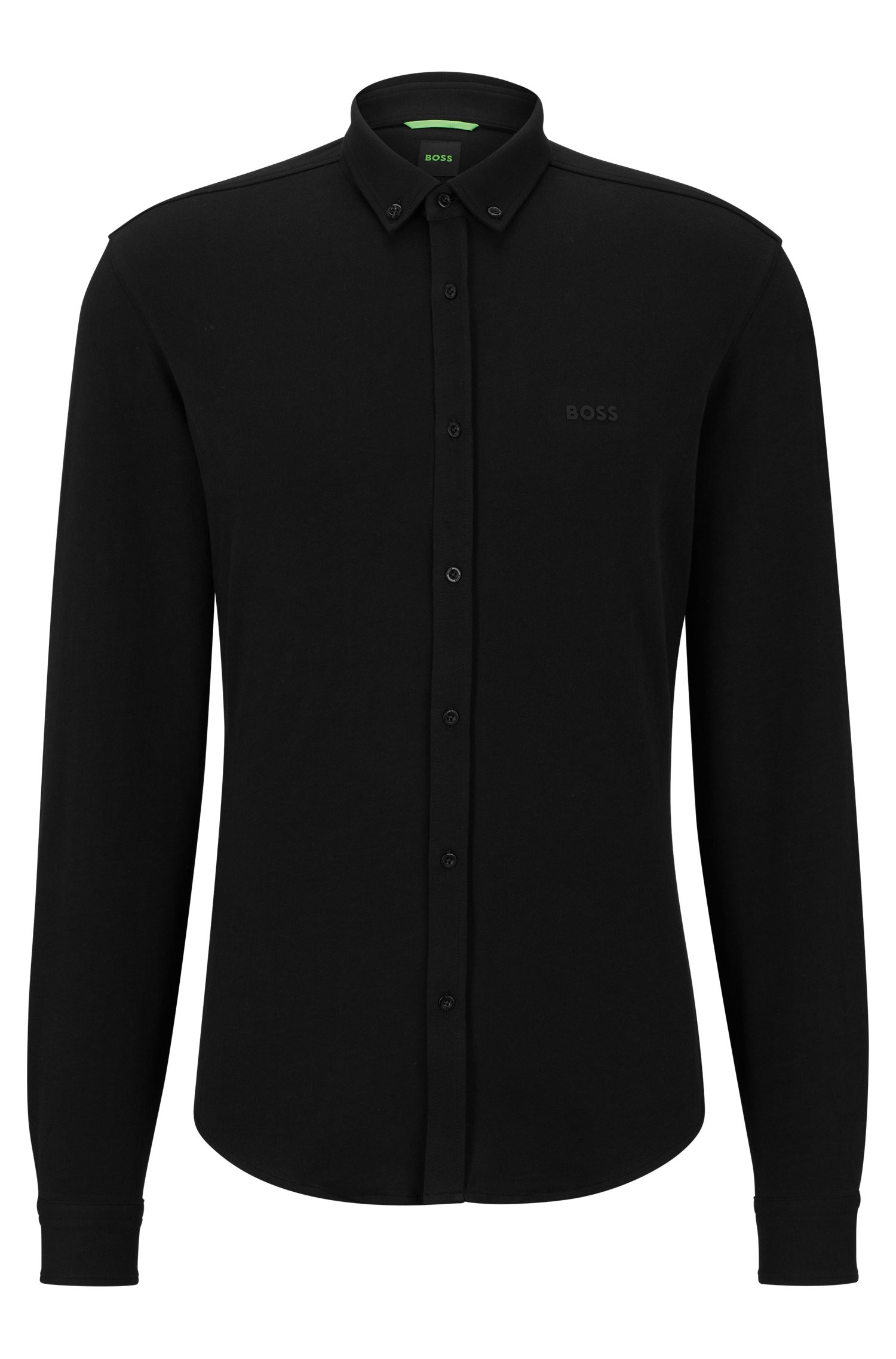 

Рубашка мужская BOSS 50487532 черная XXL, Черный, 50487532
