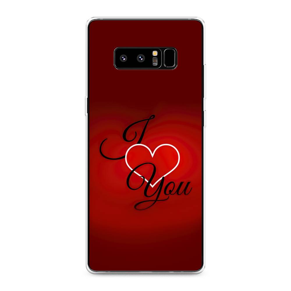 

Чехол Awog на Samsung Galaxy Note 8 "I love you 3", Красный;черный, 25250-6