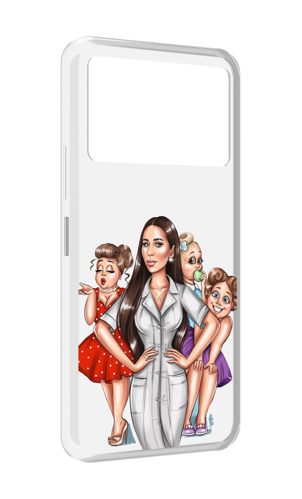 

Чехол MyPads Милые-дамы женский для Infinix NOTE 12 VIP (X672), Прозрачный, Tocco