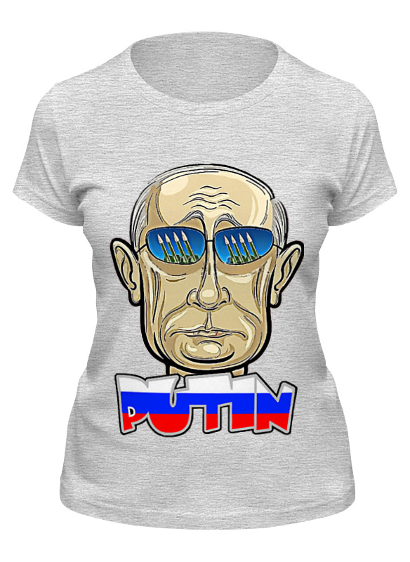 

Футболка женская Printio Putin серая 2XL, Серый, Putin