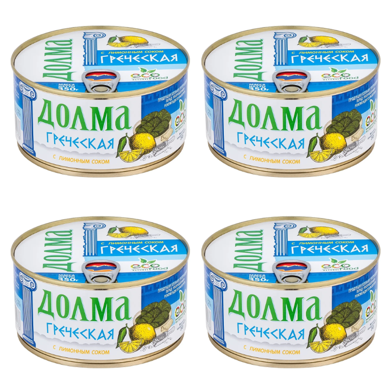 Долма Ecofood греческая с лимонным соком 350г х 4 штуки