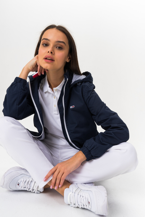 фото Толстовка женская tommy jeans dw0dw08027 синяя m