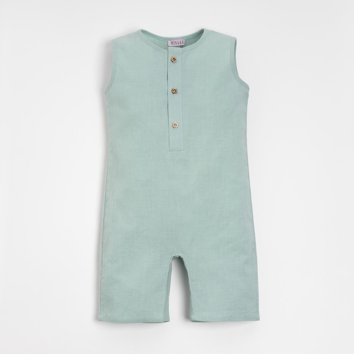 

Комбинезон детский без рукавов MINAKU цвет зелёный, рост 74-80 см, Зеленый, База без рукавов