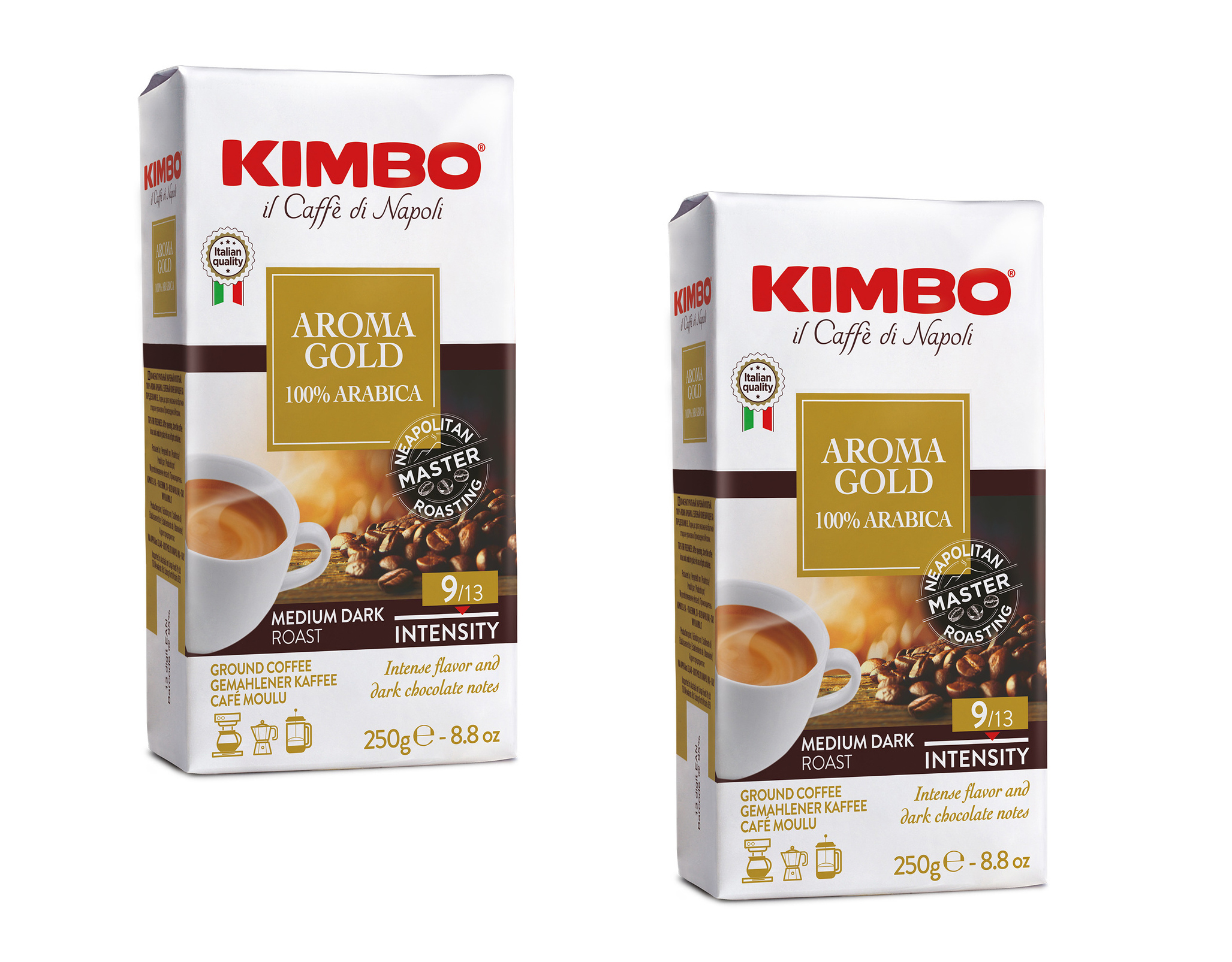 фото Кофе молотый kimbo aroma gold, 250 г х 2 шт